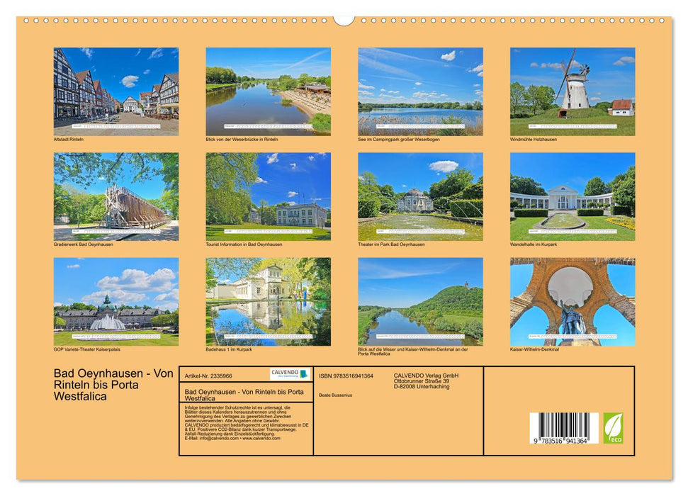 Bad Oeynhausen - Von Rinteln bis Porta Westfalica (CALVENDO Premium Wandkalender 2027)