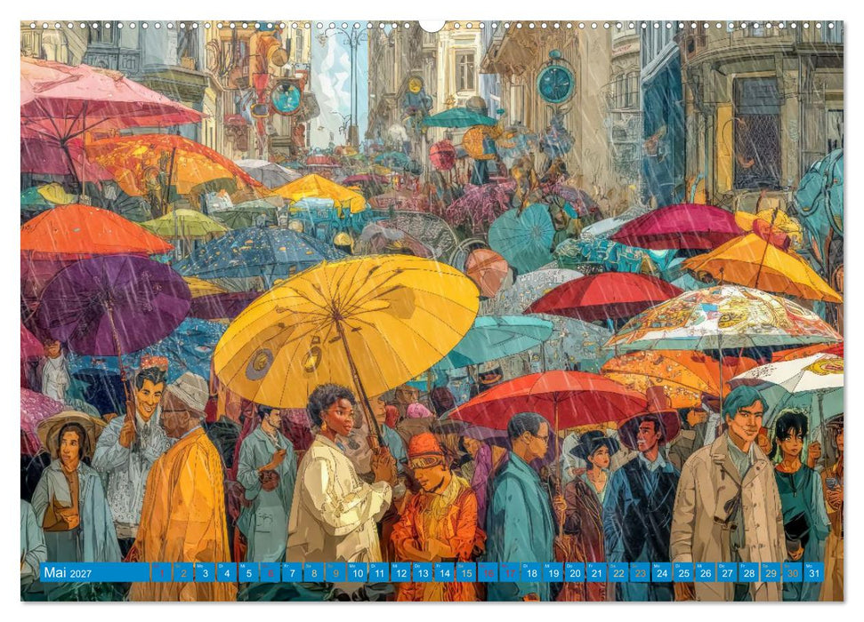 Bunte Stadt - Einzigartige Bewohner (CALVENDO Premium Wandkalender 2027)