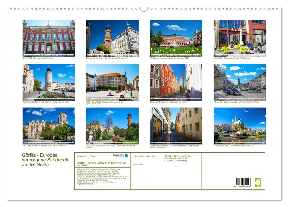 Görlitz - Europas verborgene Schönheit an der Neiße (CALVENDO Wandkalender 2027)