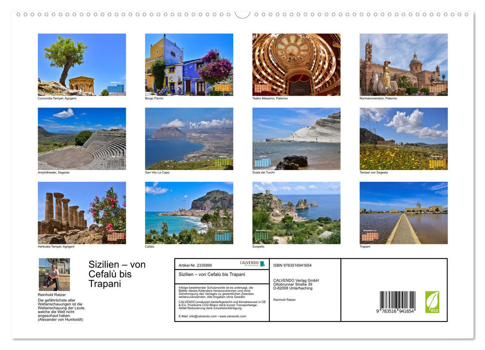 Sizilien – von Cefalù bis Trapani (CALVENDO Premium Wandkalender 2027)