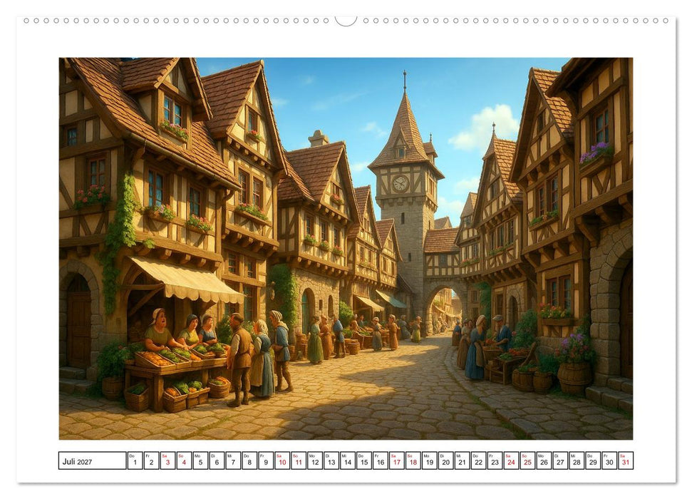 Farbenfrohes Mittelalter (CALVENDO Premium Wandkalender 2027)