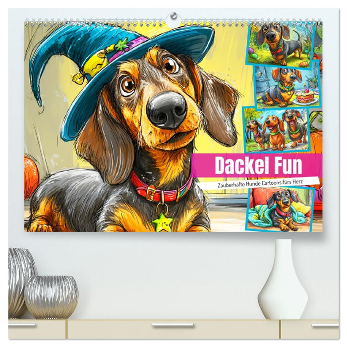 Dackel Fun. Zauberhafte Hunde Cartoons fürs Herz (CALVENDO Premium Wandkalender 2027)