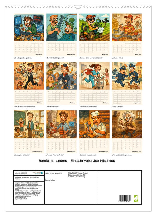 Berufe mal anders – Ein Jahr voller Job-Klischees (CALVENDO Wandkalender 2027)