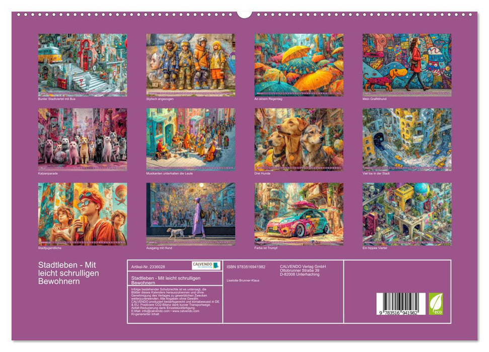 Stadtleben - Mit leicht schrulligen Bewohnern (CALVENDO Premium Wandkalender 2027)
