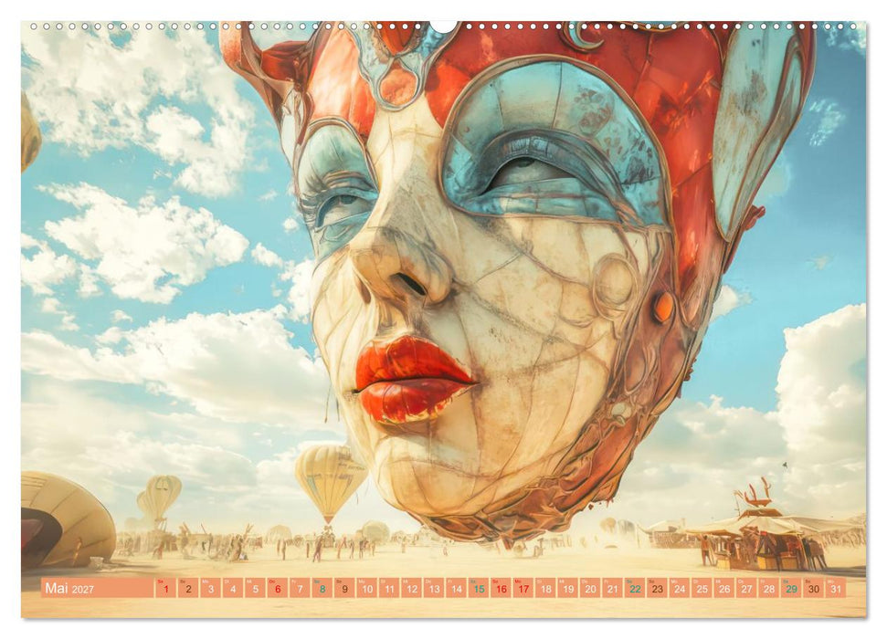 Festival in der Wüste - Bunt und schräg (CALVENDO Wandkalender 2027)