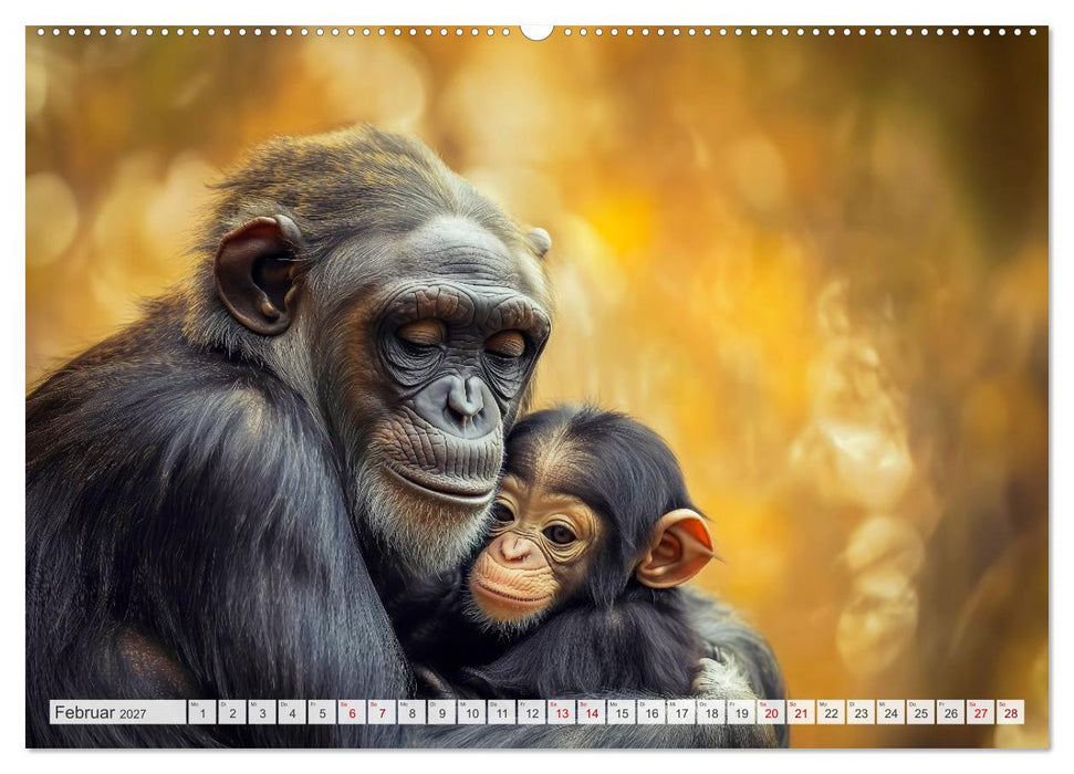 Mütterherzen im wilden Tierreich (CALVENDO Premium Wandkalender 2027)