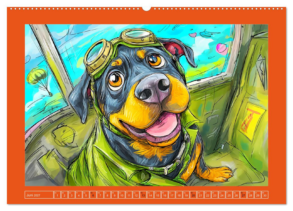 Rotti im Dienst. Hundeeinsatz mit Humor und Witz (CALVENDO Premium Wandkalender 2027)