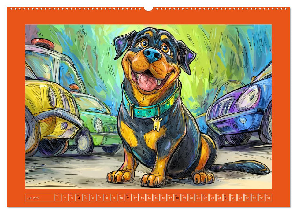 Rotti im Dienst. Hundeeinsatz mit Humor und Witz (CALVENDO Premium Wandkalender 2027)