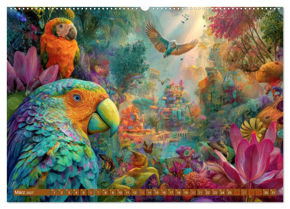 Dschungelzauber - Kunstvolle Werke (CALVENDO Premium Wandkalender 2027)