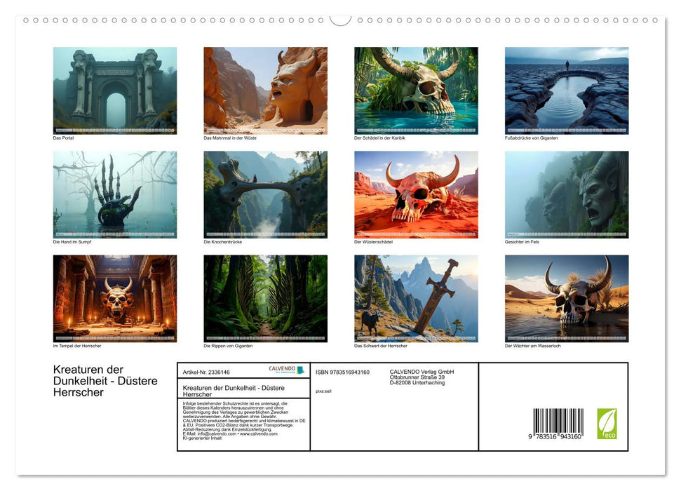Kreaturen der Dunkelheit - Düstere Herrscher (CALVENDO Premium Wandkalender 2027)