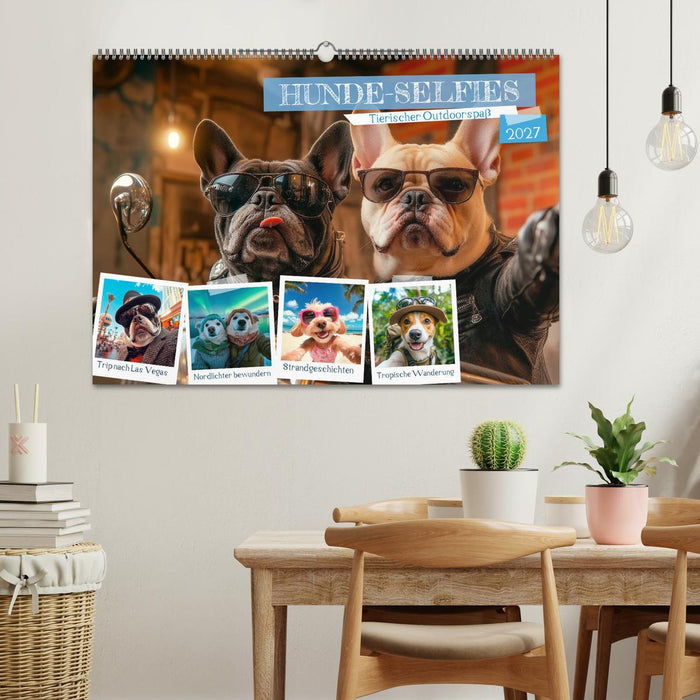 HUNDE-SELFIES Tierischer Outdoorspaß (CALVENDO Wandkalender 2027)