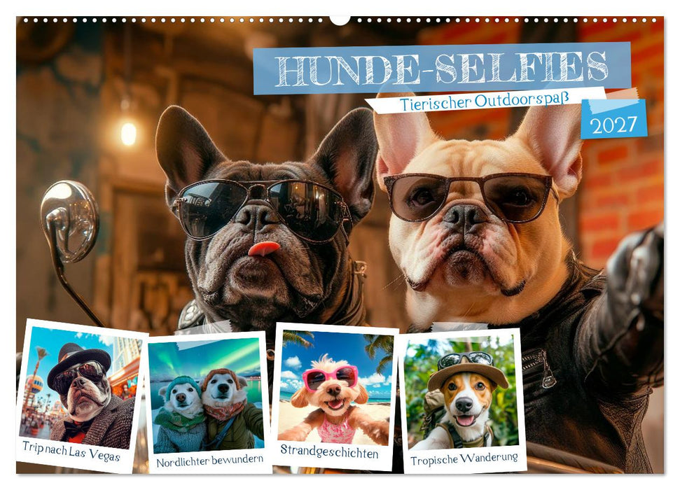 HUNDE-SELFIES Tierischer Outdoorspaß (CALVENDO Wandkalender 2027)