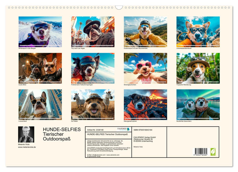 HUNDE-SELFIES Tierischer Outdoorspaß (CALVENDO Wandkalender 2027)