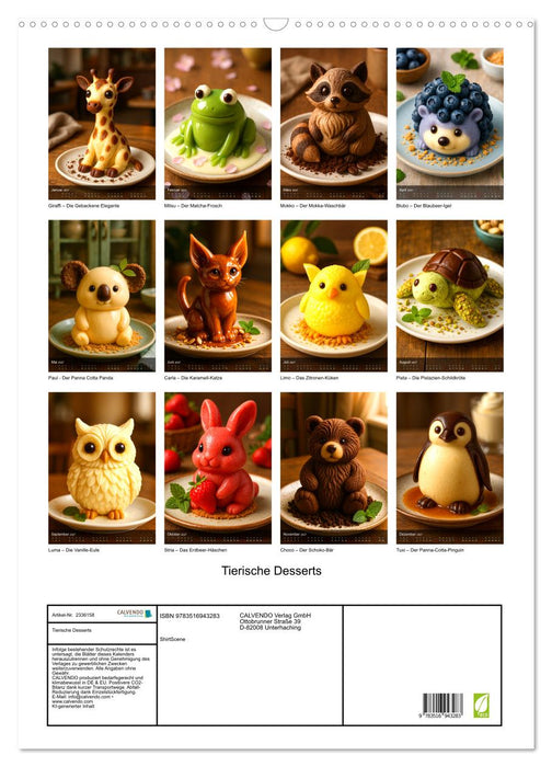 Tierische Desserts (CALVENDO Wandkalender 2027)