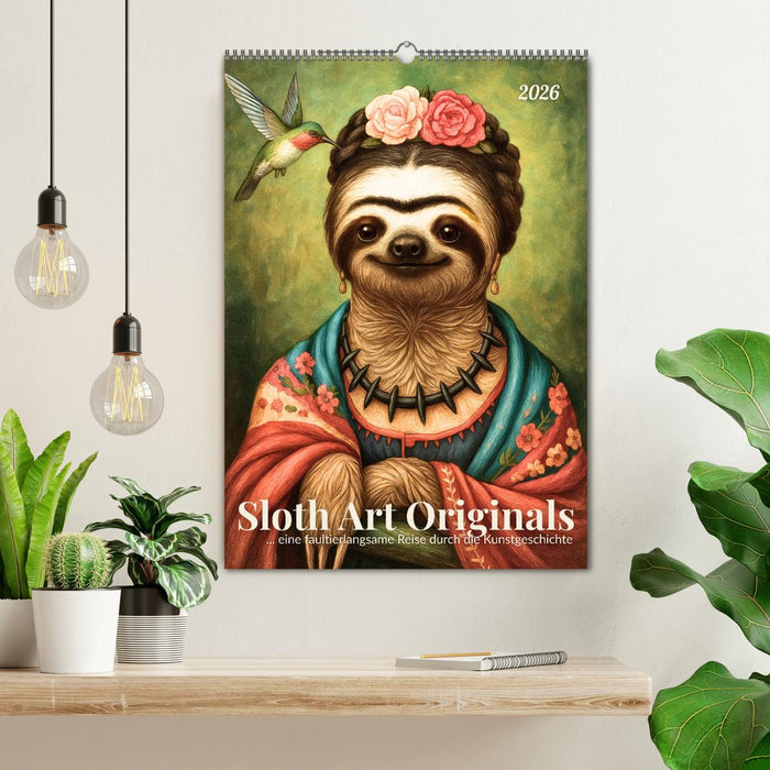 Sloth Art Originals... eine faultierlangsame Reise durch die Kunstgeschichte (CALVENDO Wandkalender 2027)