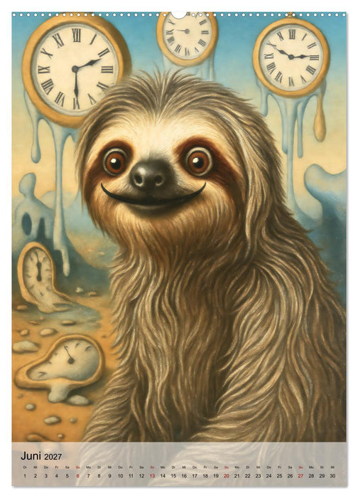 Sloth Art Originals... eine faultierlangsame Reise durch die Kunstgeschichte (CALVENDO Wandkalender 2027)