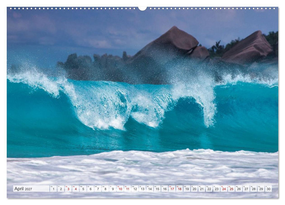 Inseln, Licht und Meer - die Seychellen (CALVENDO Premium Wandkalender 2027)