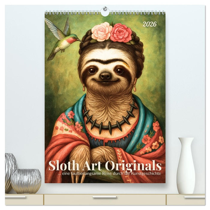 Sloth Art Originals... eine faultierlangsame Reise durch die Kunstgeschichte (CALVENDO Premium Wandkalender 2027)