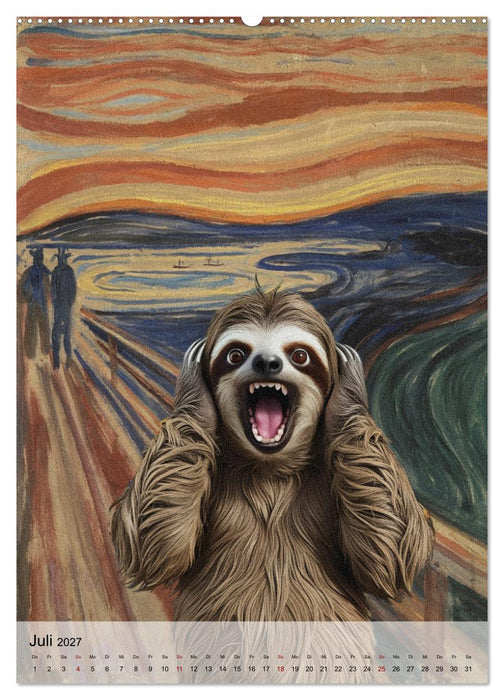 Sloth Art Originals... eine faultierlangsame Reise durch die Kunstgeschichte (CALVENDO Premium Wandkalender 2027)