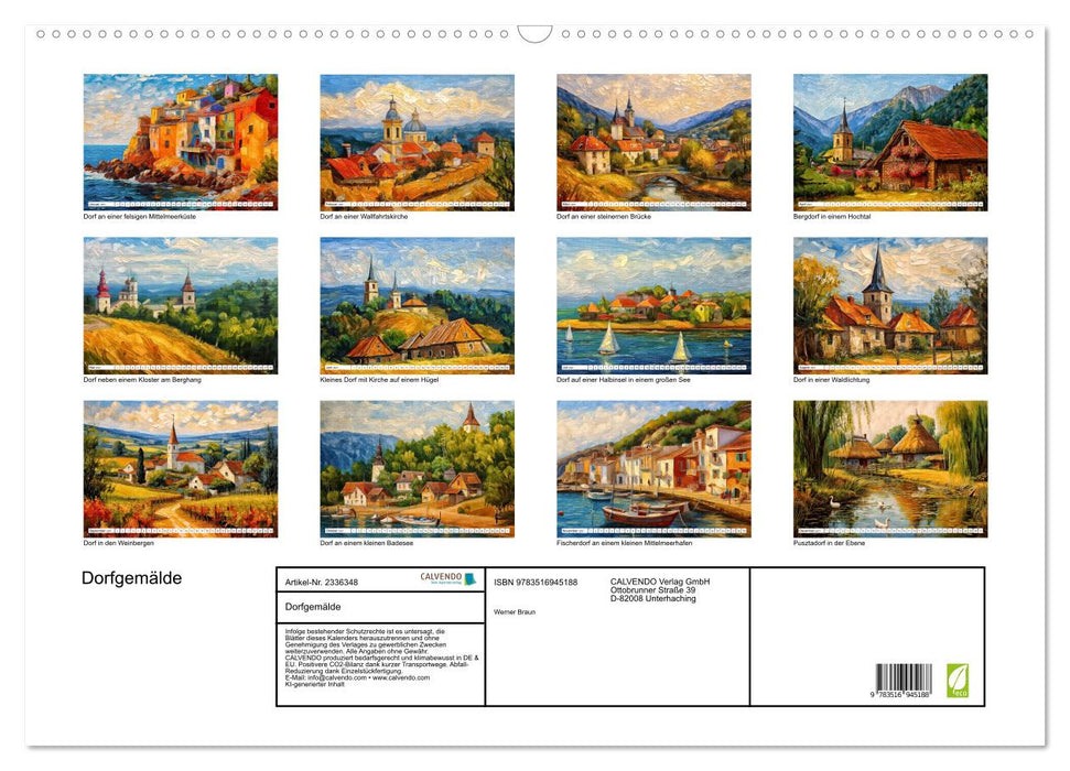 Dorfgemälde (CALVENDO Wandkalender 2027)