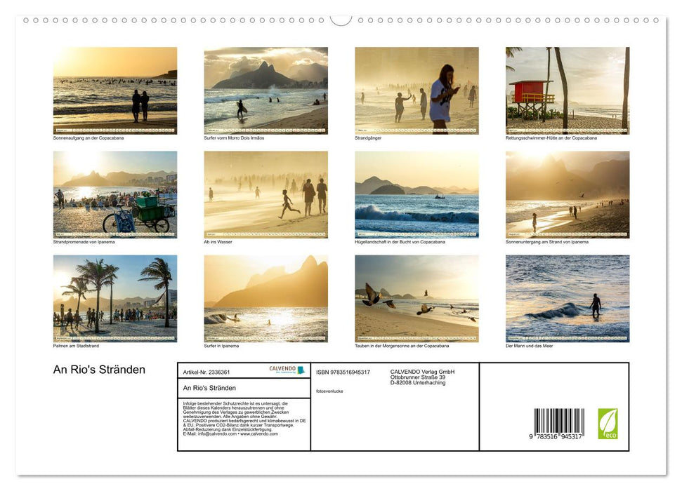 An Rio's Stränden (CALVENDO Premium Wandkalender 2027)