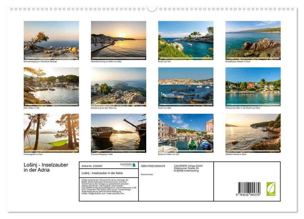 Lošinj - Inselzauber in der Adria (CALVENDO Premium Wandkalender 2027)