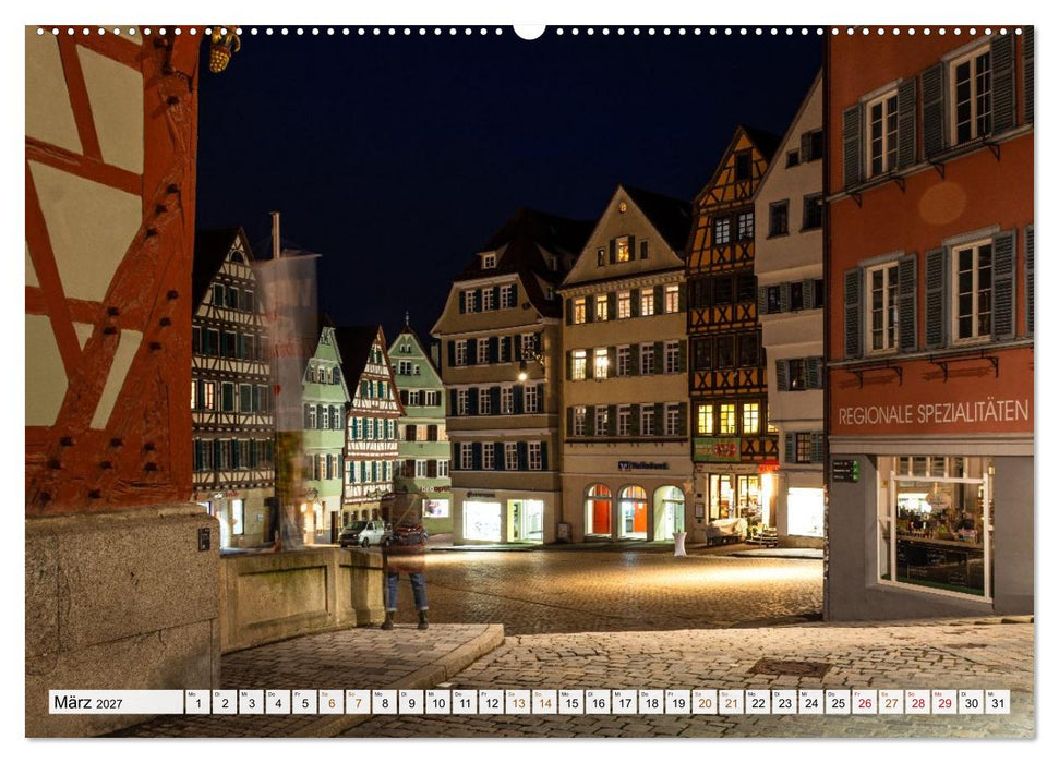 Nachts in Tübingen (CALVENDO Wandkalender 2027)