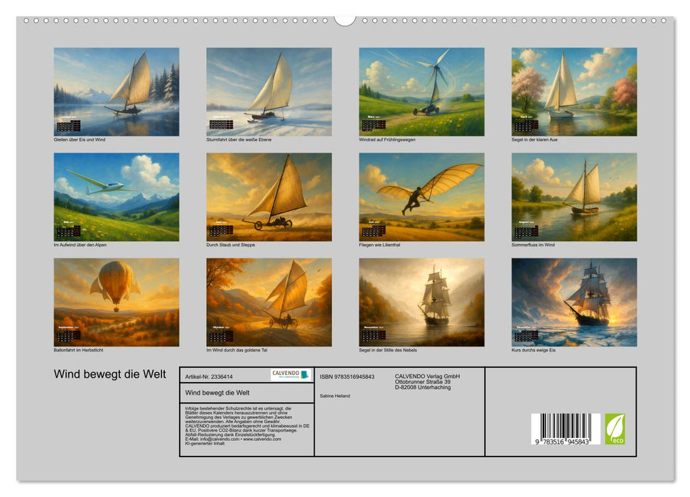 Wind bewegt die Welt (CALVENDO Premium Wandkalender 2027)