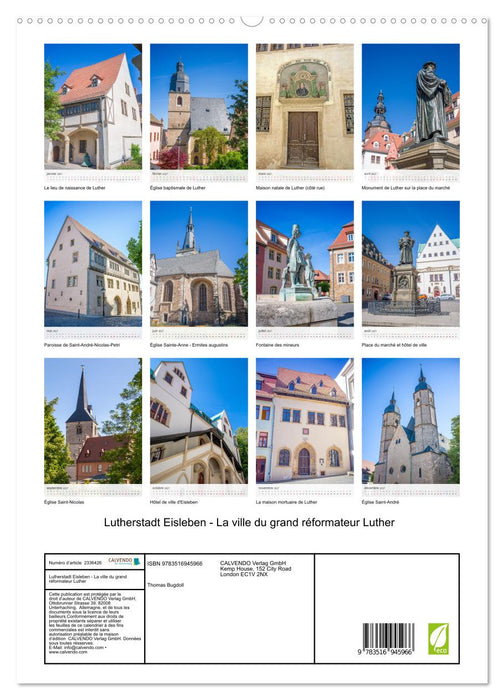 Lutherstadt Eisleben - La ville du grand réformateur Luther (CALVENDO Calendrier supérieur 2027)