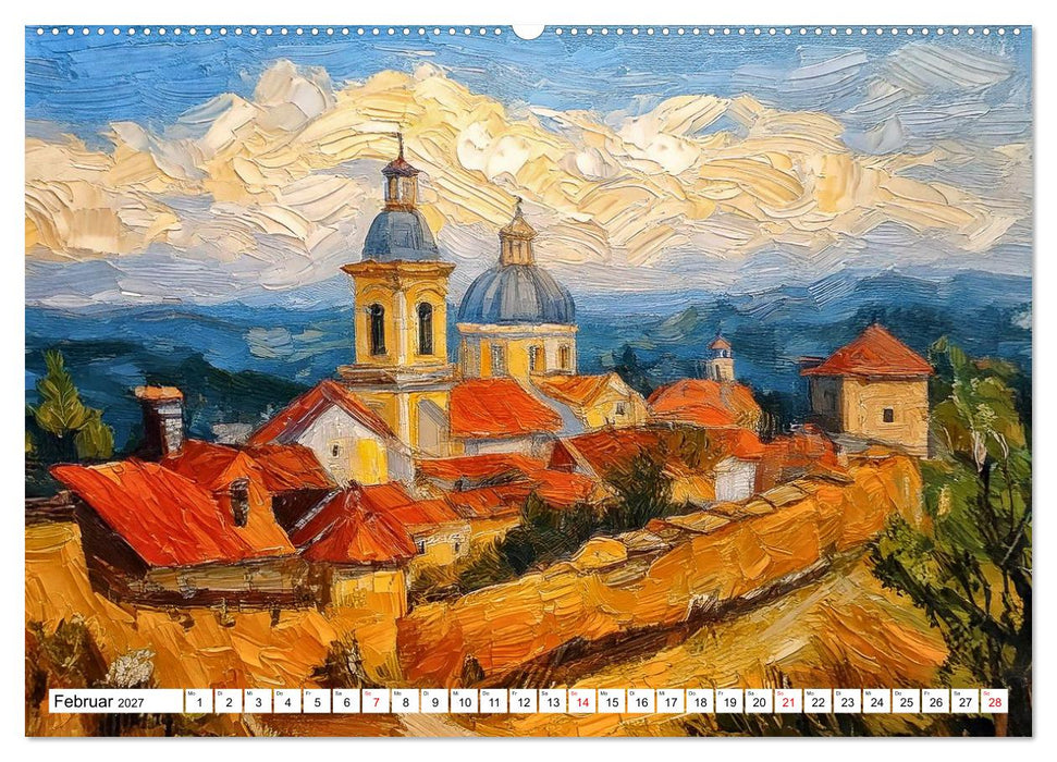 Dorfgemälde (CALVENDO Premium Wandkalender 2027)