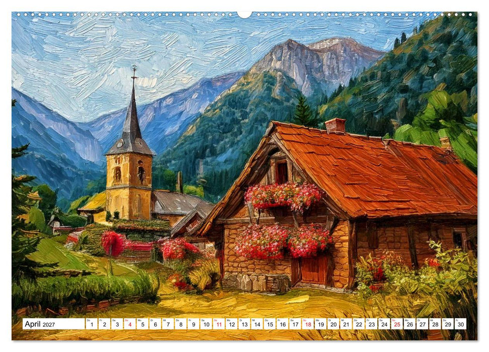 Dorfgemälde (CALVENDO Premium Wandkalender 2027)