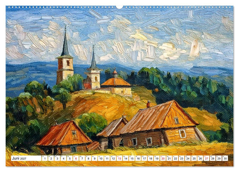 Dorfgemälde (CALVENDO Premium Wandkalender 2027)