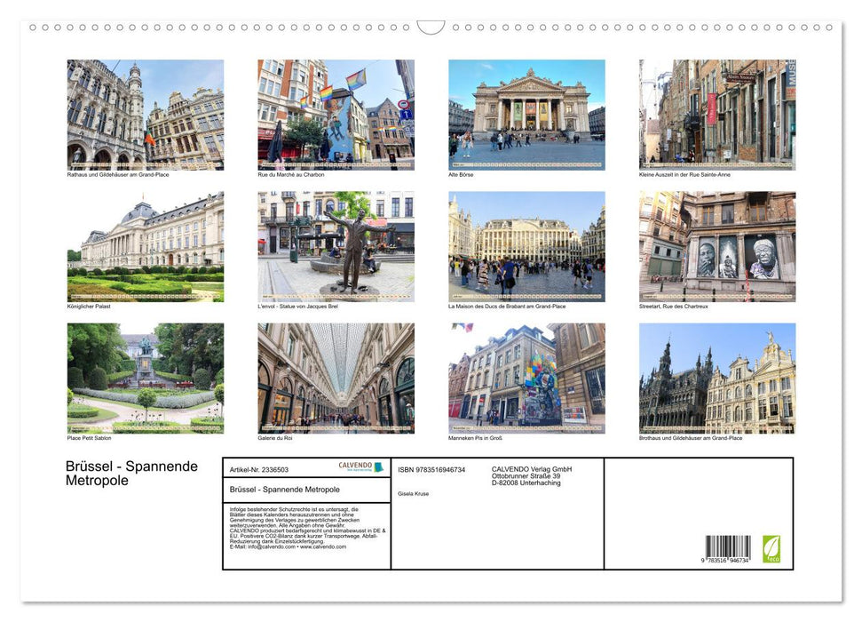 Brüssel - Spannende Metropole (CALVENDO Wandkalender 2027)