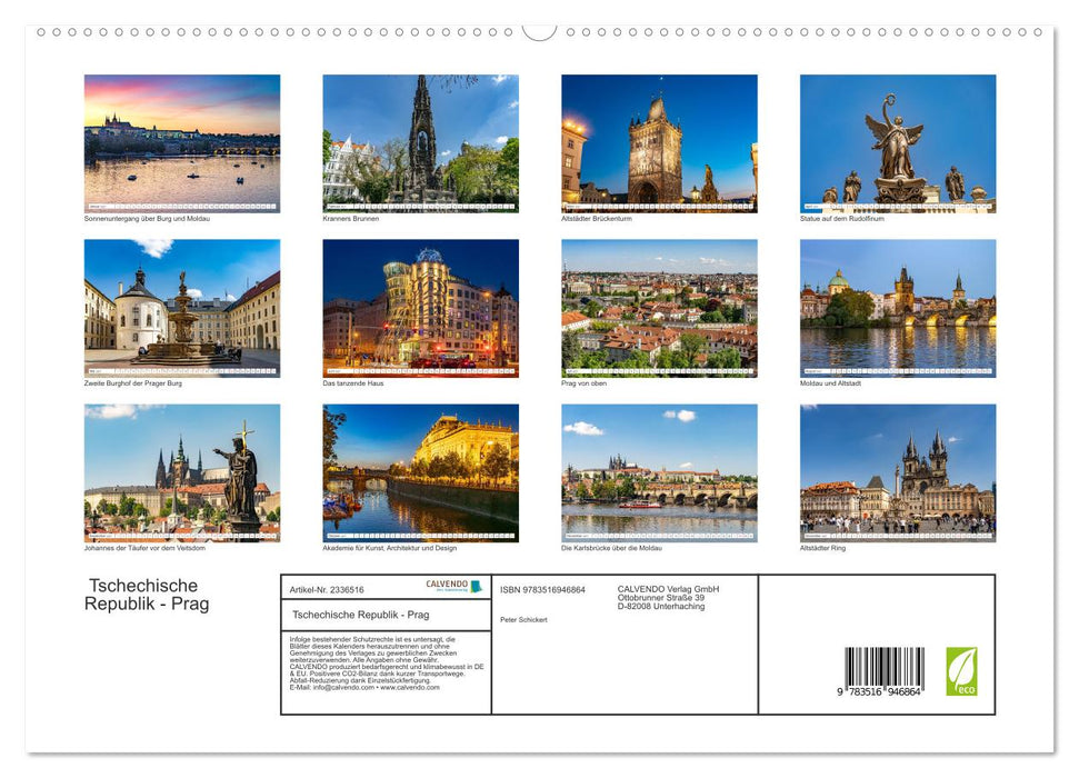 Tschechische Republik - Prag (CALVENDO Premium Wandkalender 2027)