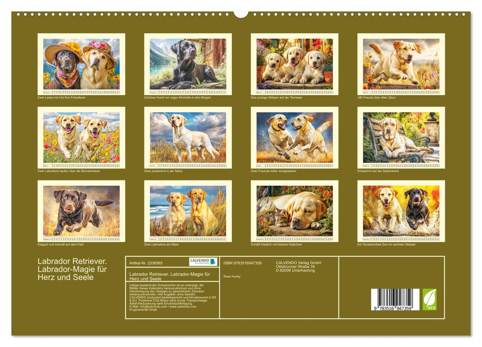Labrador Retriever. Labrador-Magie für Herz und Seele (CALVENDO Premium Wandkalender 2027)