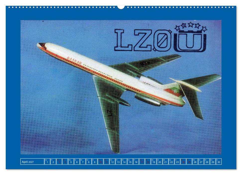 Über den Wolken - Flugzeuge des 20. Jahrhunderts auf Amateurfunkkarten (CALVENDO Wandkalender 2027)