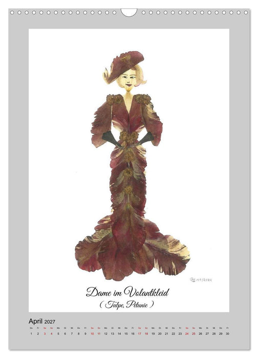 Aus Blüten werden elegante Damen (CALVENDO Wandkalender 2027)