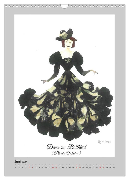 Aus Blüten werden elegante Damen (CALVENDO Wandkalender 2027)