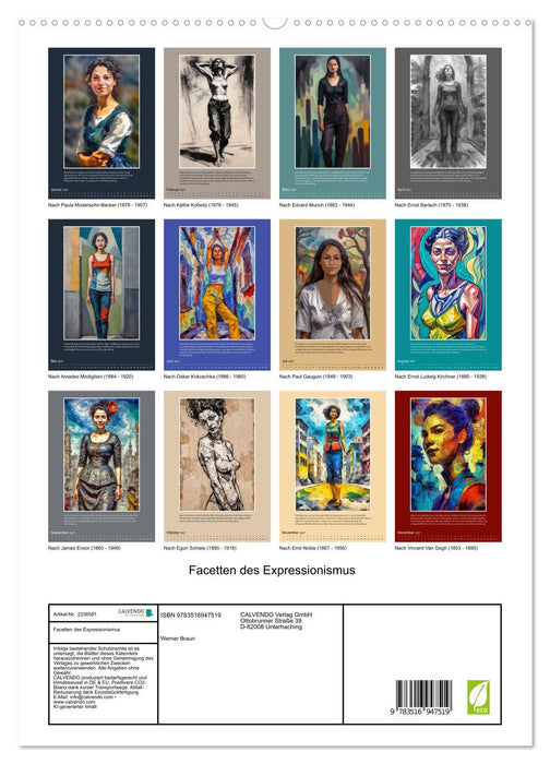 Facetten des Expressionismus (CALVENDO Premium Wandkalender 2027)