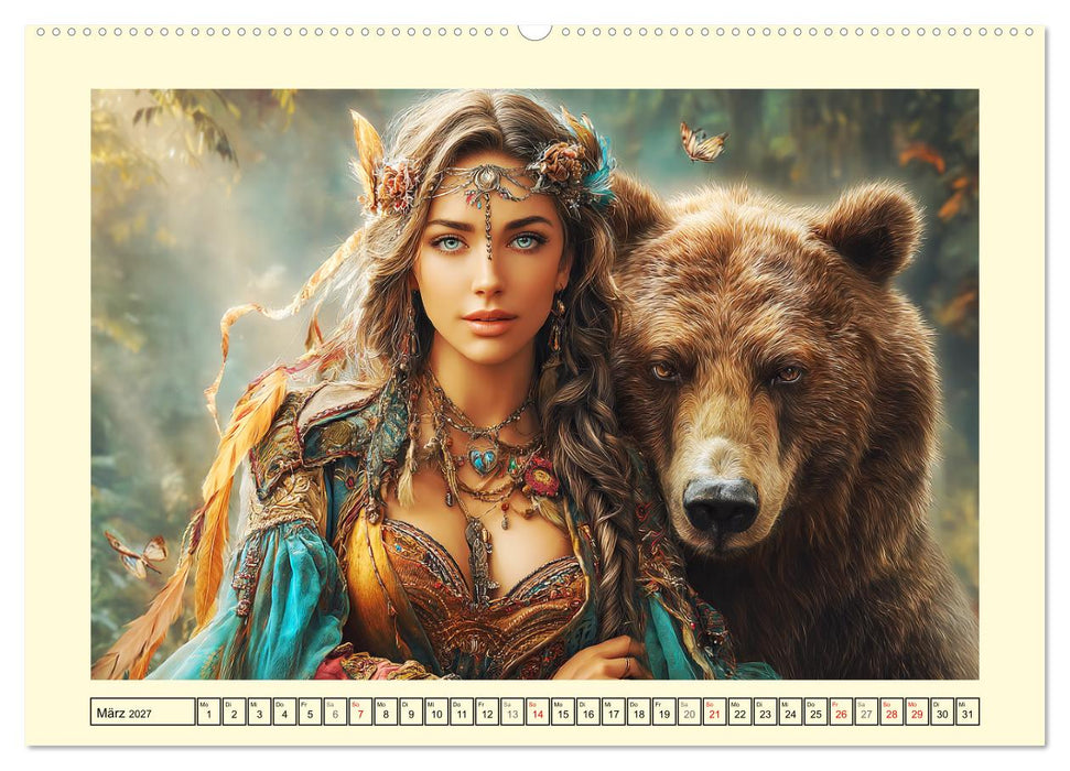 Waldgeflüster. Die mystischen Frauen der alten Pfade (CALVENDO Wandkalender 2027)