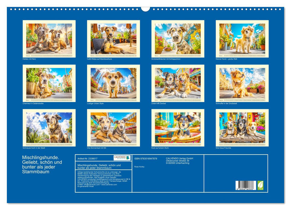Mischlingshunde. Geliebt, schön und bunter als jeder Stammbaum (CALVENDO Wandkalender 2027)