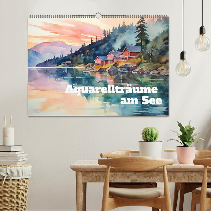 Aquarellträume am See (CALVENDO Wandkalender 2027)
