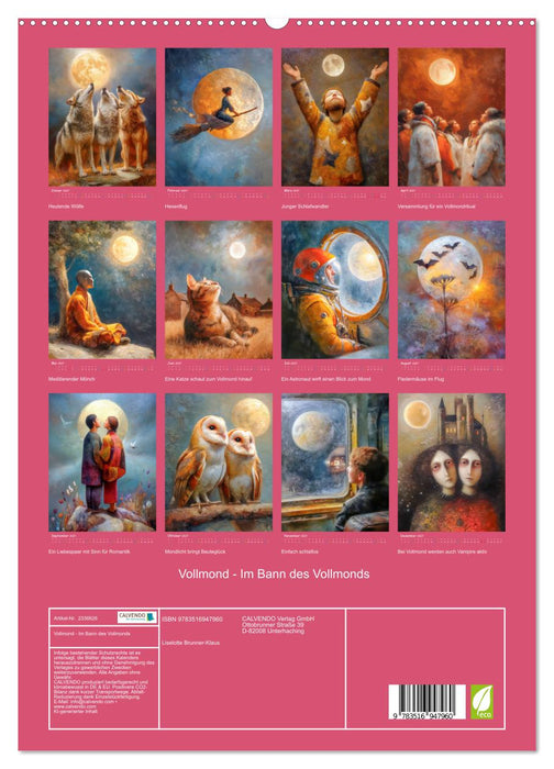 Vollmond - Im Bann des Vollmonds (CALVENDO Premium Wandkalender 2027)