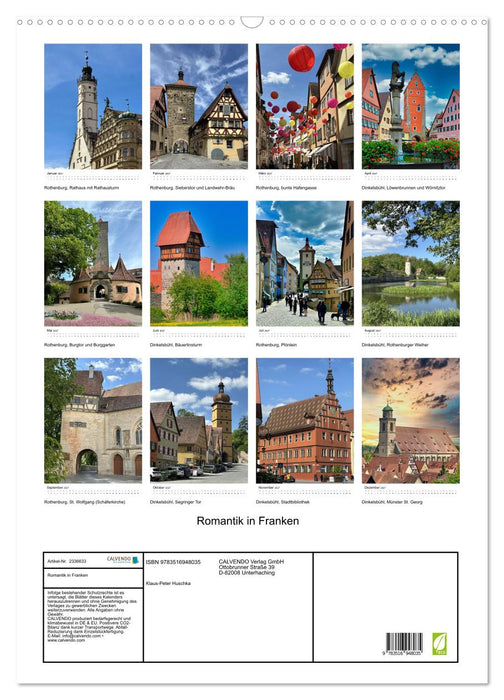 Romantik in Franken (CALVENDO Wandkalender 2027)
