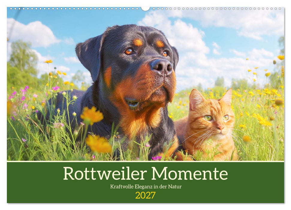 Rottweiler Momente. Kraftvolle Eleganz in der Natur (CALVENDO Wandkalender 2027)
