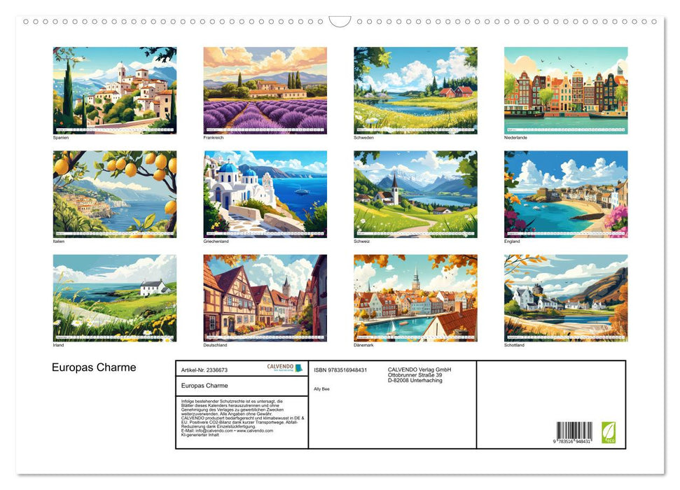 Europas Charme (CALVENDO Wandkalender 2027)