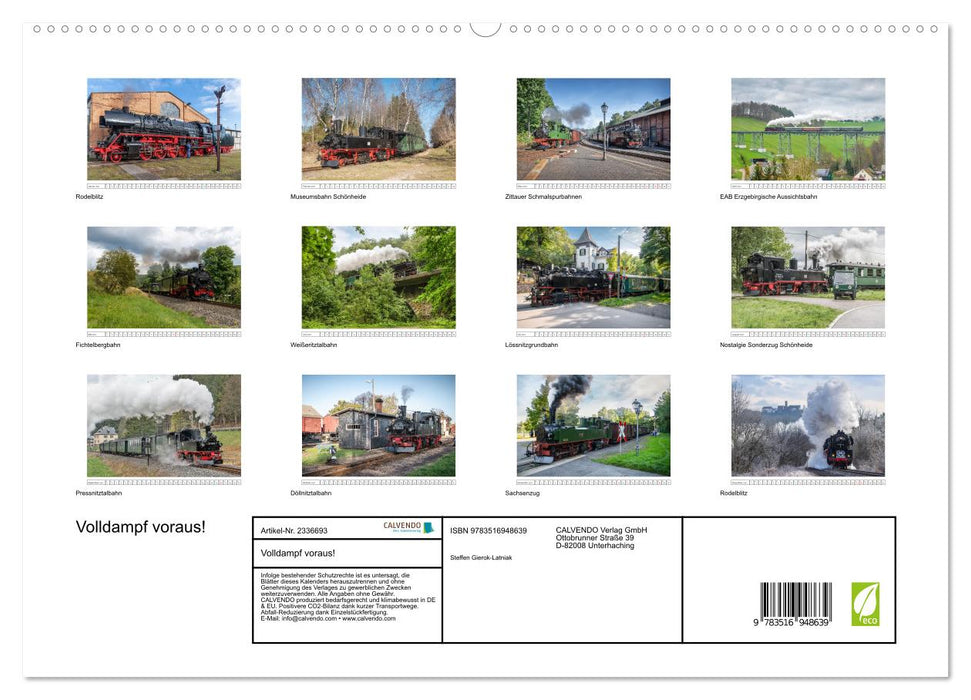 Volldampf voraus! (CALVENDO Premium Wandkalender 2027)