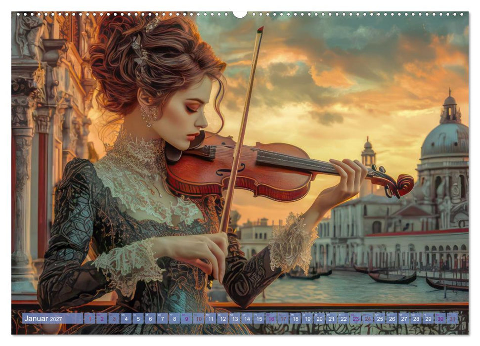 Prächtiger venezianischer Stil - Mit surrealer Note (CALVENDO Wandkalender 2027)
