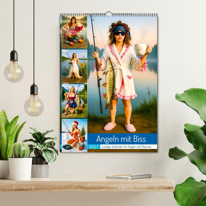 Angeln mit Biss - Lustiger Kalender für Angler mit Charme (CALVENDO Wandkalender 2027)