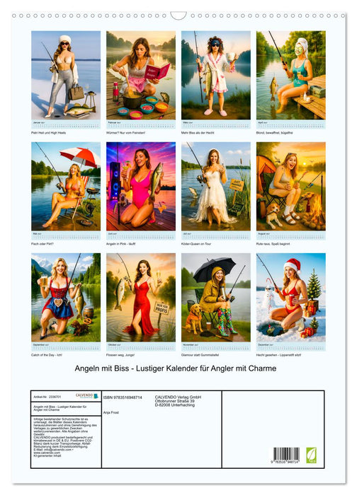Angeln mit Biss - Lustiger Kalender für Angler mit Charme (CALVENDO Wandkalender 2027)